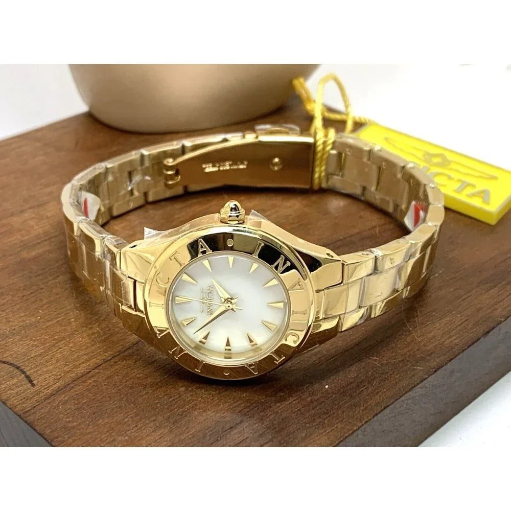 Invicta Women's Watch 39843 Wildflower Mother of Pearl Dial Gold Steel 2…